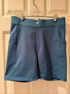 Fabletics Teal Blue Athletic Pocket Shorts